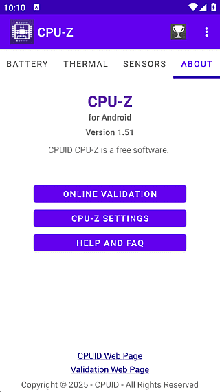 CPU-Z安卓版(手机硬件检测工具) v1.55 修改版-第1张图片-爱下载 CPU-Z安卓版(手机硬件检测工具) v1.55 修改版-第1张图片-爱下载